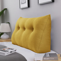 yellow backrest pillow