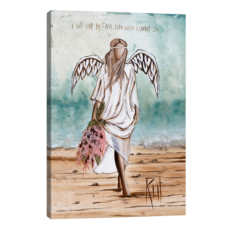 East Urban Home Walk By Faith By Rut Art Creations Print Wayfair