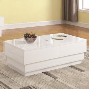 Nordheim Contemporary Solid Coffee Table With Storage by Ivy Bronx Great Reviews
