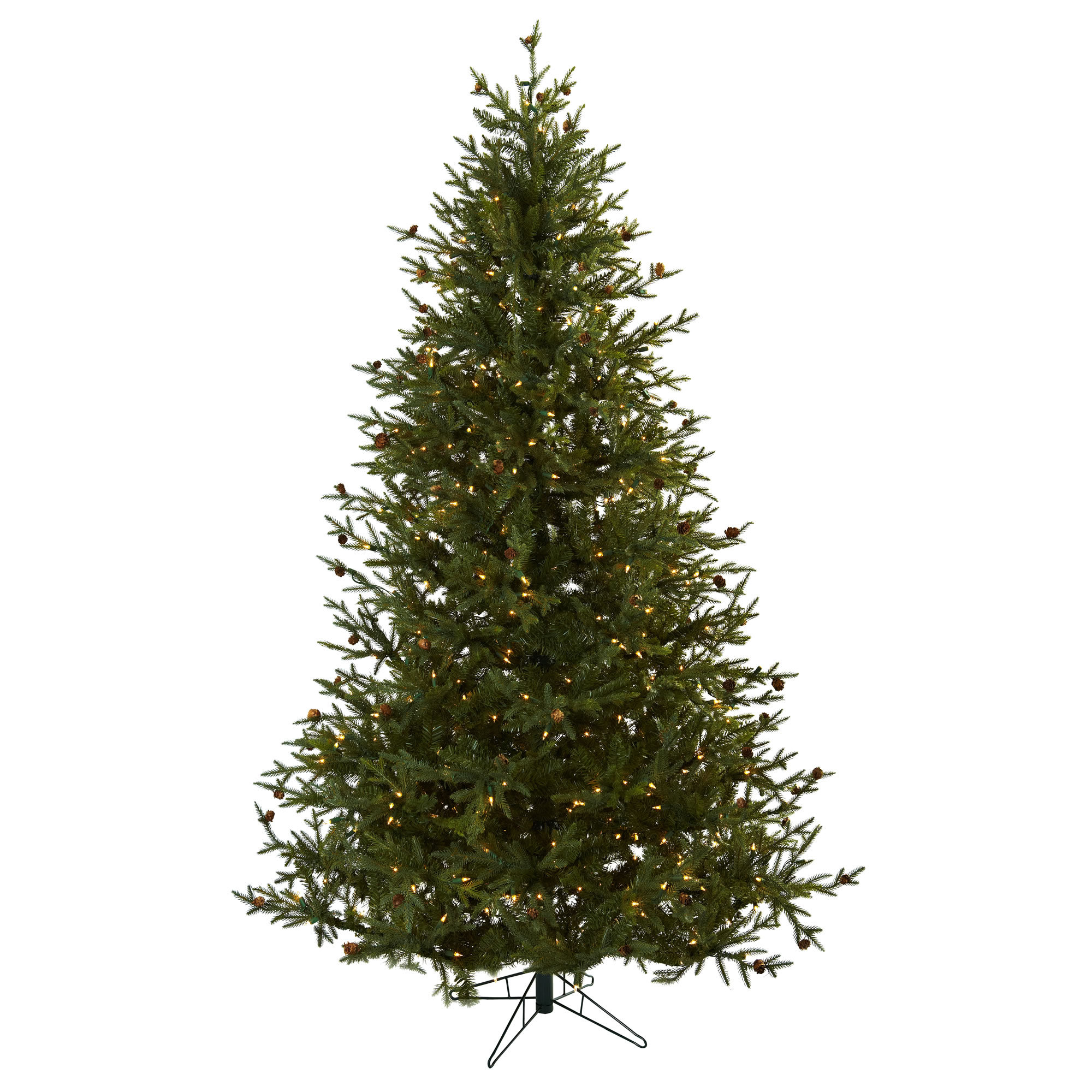 the holiday aisle nearly natural 75 green classic pine and pine cone artificial christmas tree with 500 clear lights with stand wayfair - Christmas Tree With Pine Cones the holiday aisle nearly natural 75 green classic pine and pine cone artificial christmas tree with 500 clear lights with stand wayfair - Christmas Tree With Pine Cones