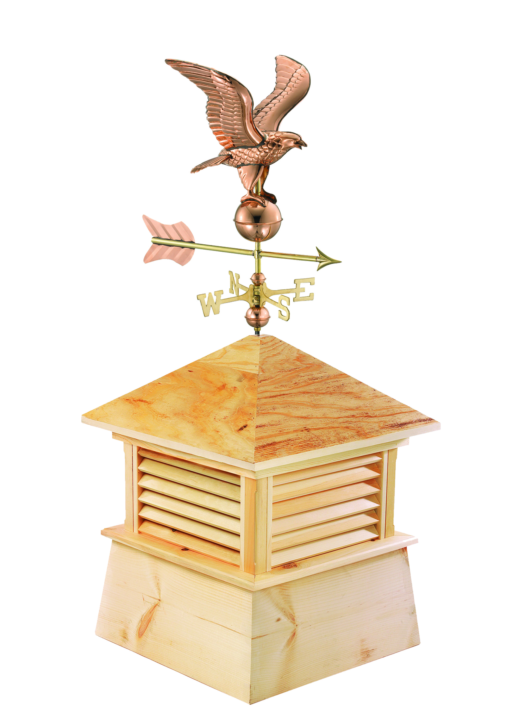 Gracie Oaks Weldona Wood Cupola with Eagle Weathervane Wayfair