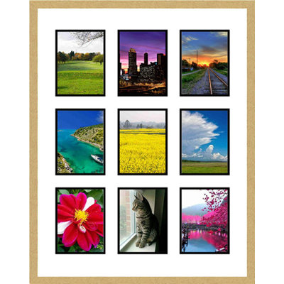 9 Opening Collage Picture Frame Frames By Mail Color Gold Size 4 x 6