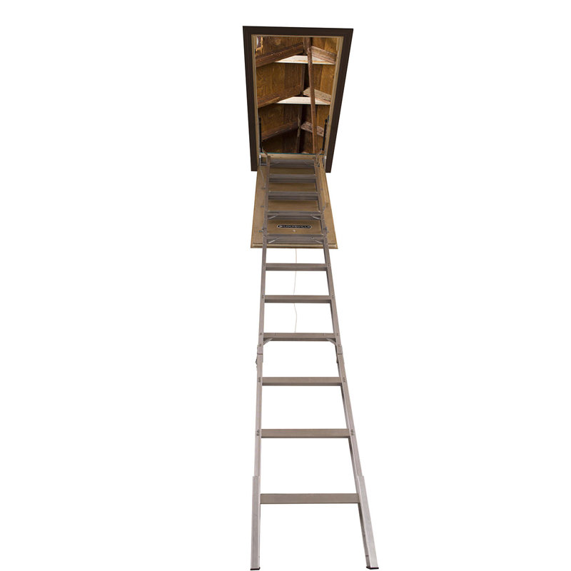 Louisville Ladder 25 1 2x54 Aluminum Attic Ladder Type Iaa 375 Lb Load Capacity Aa2510 Wayfair