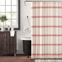 Eco Shower Curtain Gray Grain Sack/Ticking Stripe Design Bathroom Decoration 