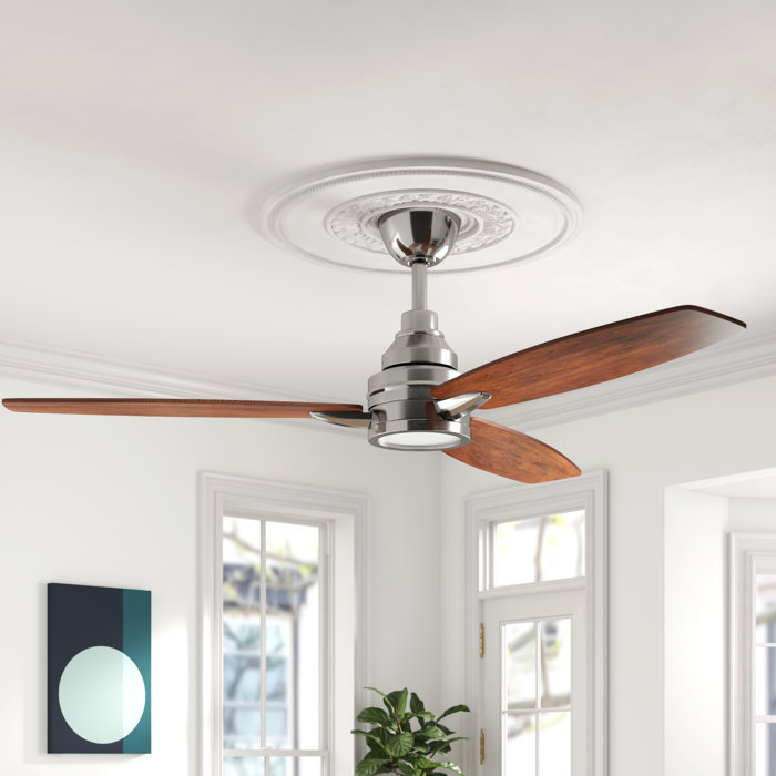 60 Troy 3 Blade Led Ceiling Fan With Remote Light Kit Included
