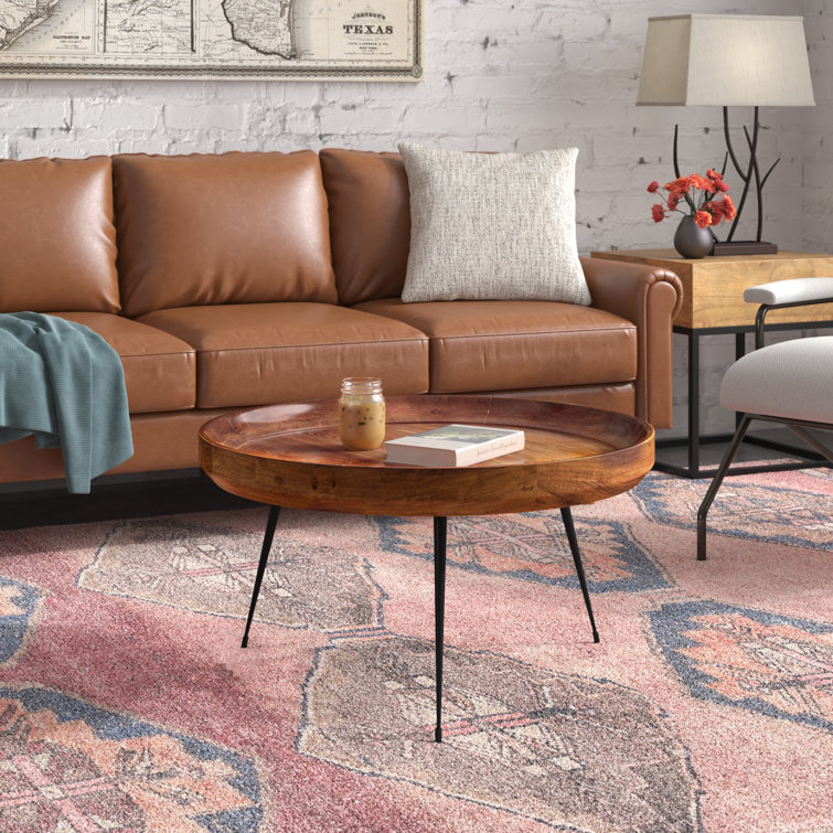 Steelside™ Annabel Round Mango Wood Coffee Table & Reviews Wayfair Canada