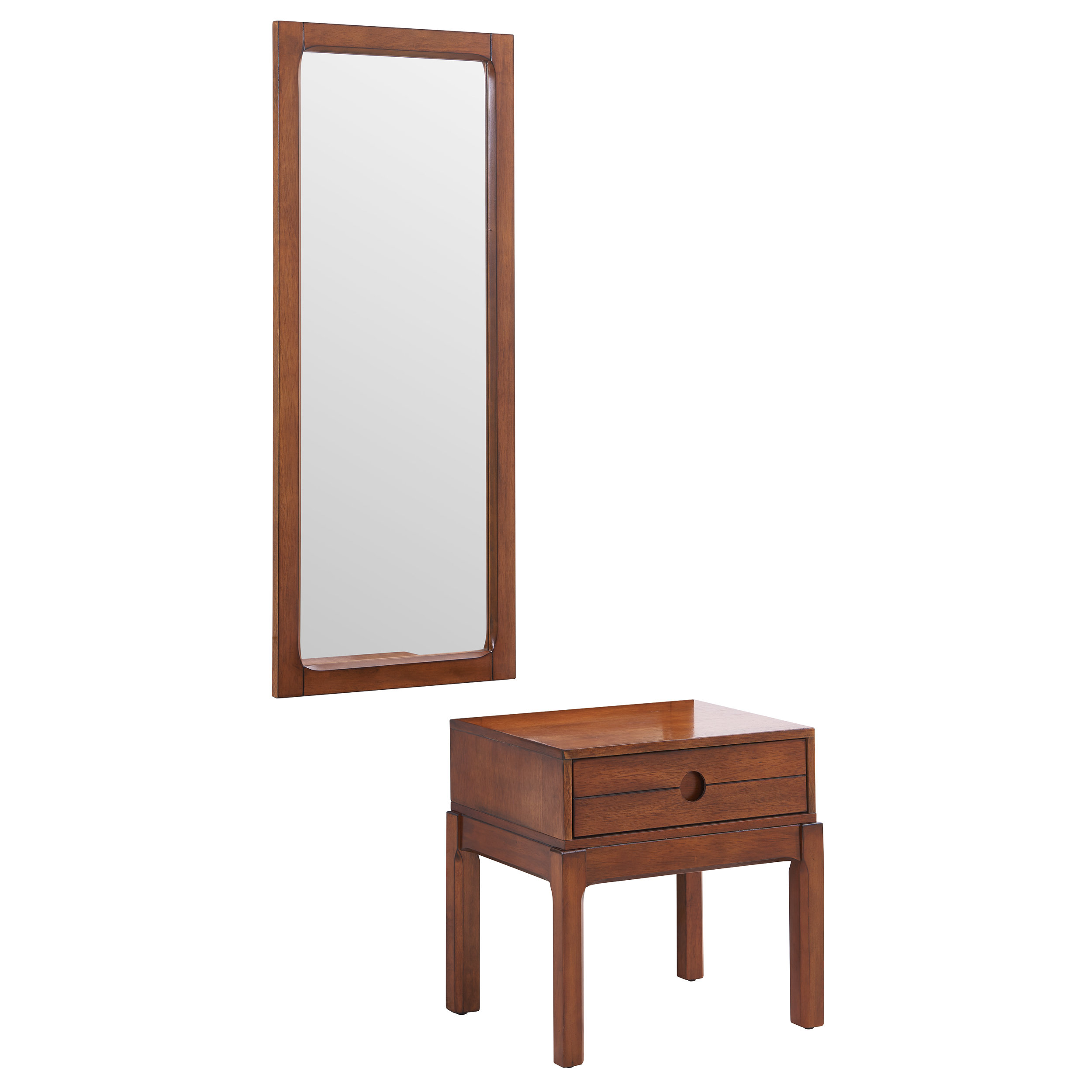 Millwood Pines Ciara End Table With Mirror Wayfair