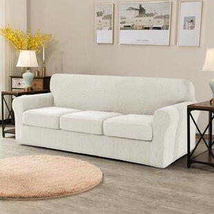 Seat Width Up to 46 Couch Cover for Pets Water-Repellent Sofa cover 2 Seater Reversible Slipcover Quilted Furniture Protector Loveseat Cover with Adjustable Elastic Strap Loveseat, Sand//Beige
