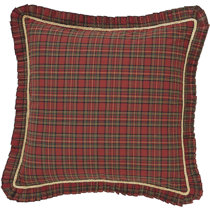 red plaid euro shams