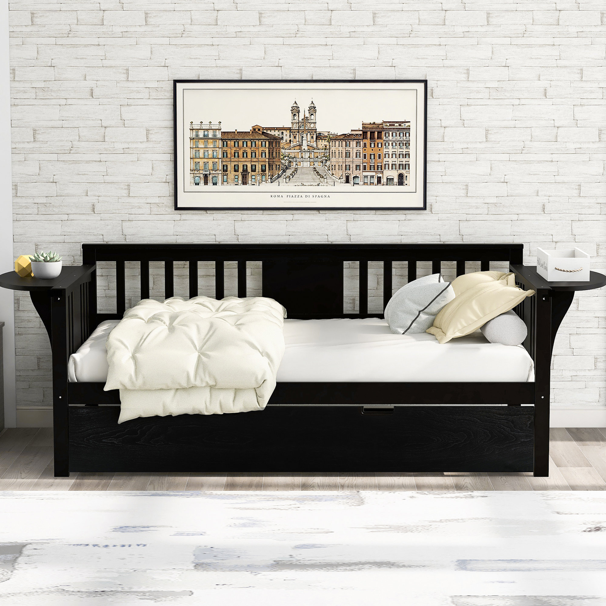 Lark Manor Twin Solid Wood Daybed with Trundle & Reviews Wayfair