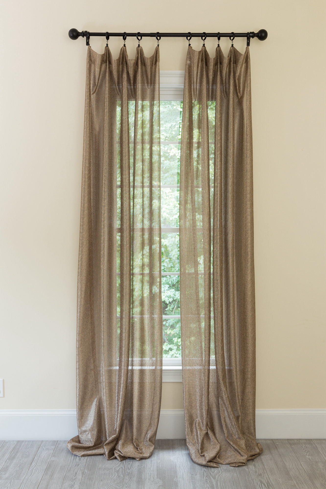 Rosdorf Park Alexandro Metallic Solid Semi Sheer Rod Pocket Single