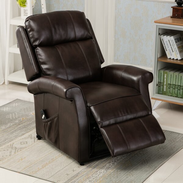 Latitude Run® Nojus 34.5'' Wide Faux Leather Power Lift Assist Recliner ...