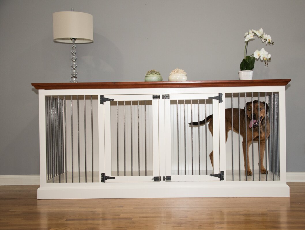 Double Credenza furniture dog Crate