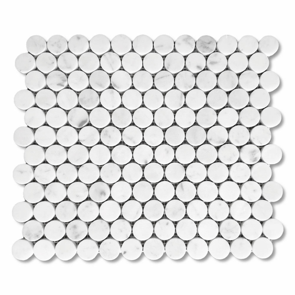 Marble Online 10" x 12" Marble Penny Round Mosaic Wall & Floor Tile Wayfair