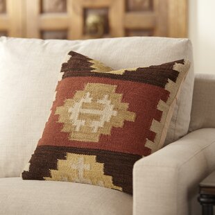 SOUTHWEST INDIAN DESIGN WESTERN BLACK GOLD BUTTER TAPESTRY THROW PILLOW 17x17 
