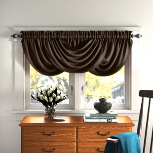Window Elements Olina Printed Sheer Extra Wide Grommet Curtain Panel Rust 54 x 96 in Single 