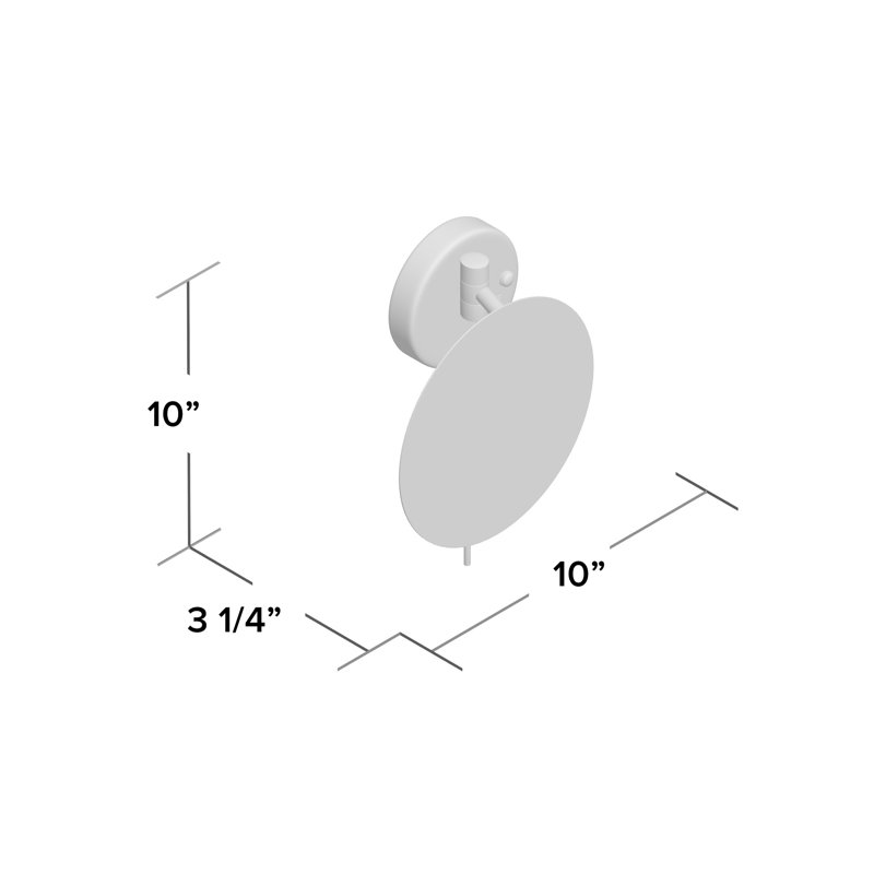 Symple Stuff Palumbo Led 8x Magnifying Wall Mount Makeup Mirror