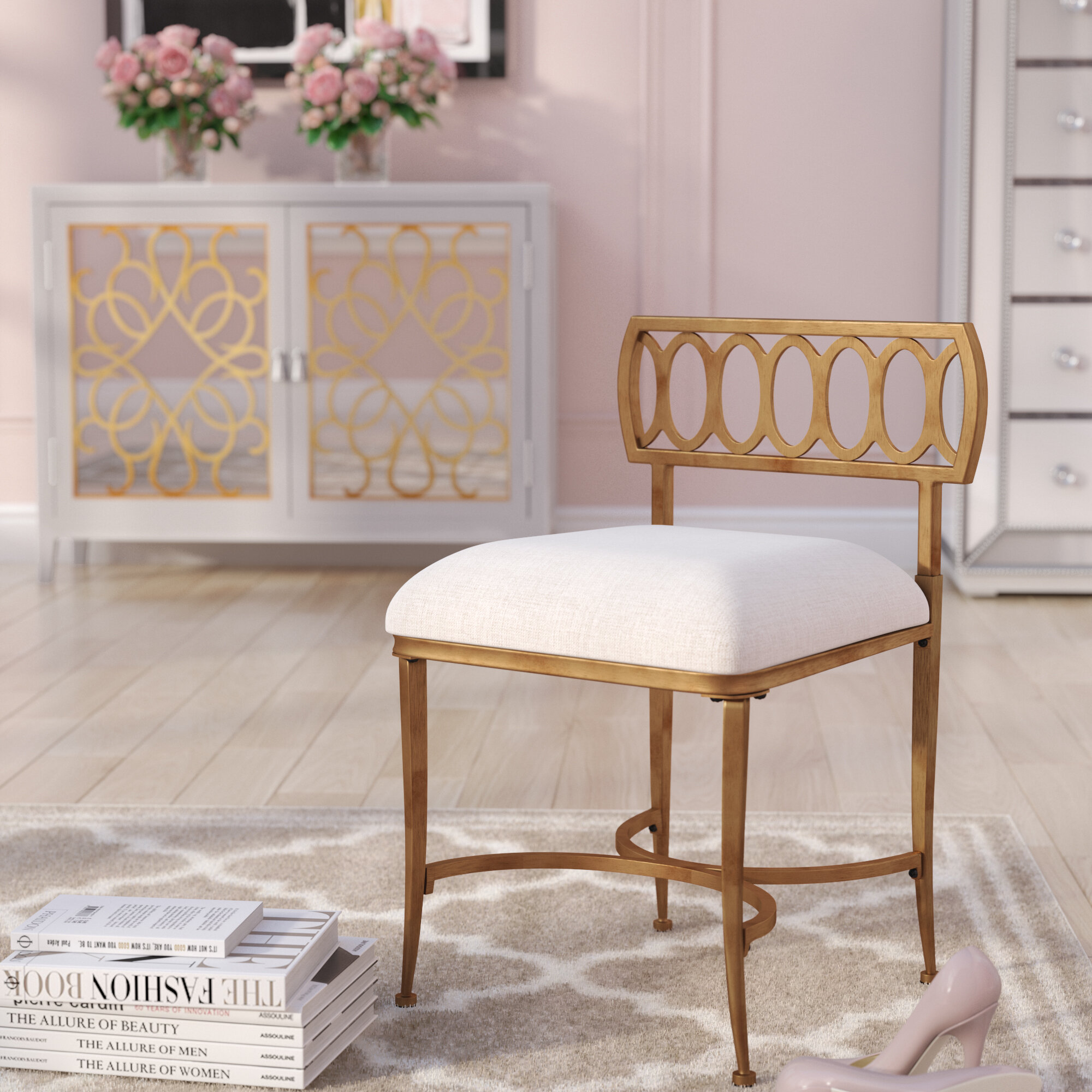 Gold Vanity Accent Stools You Ll Love In 2021 Wayfair