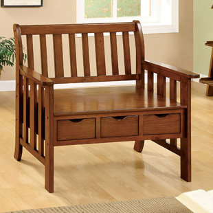 Go to store & view more images Red Barrel Studio Chellsey Wood Storage Entryway Bench