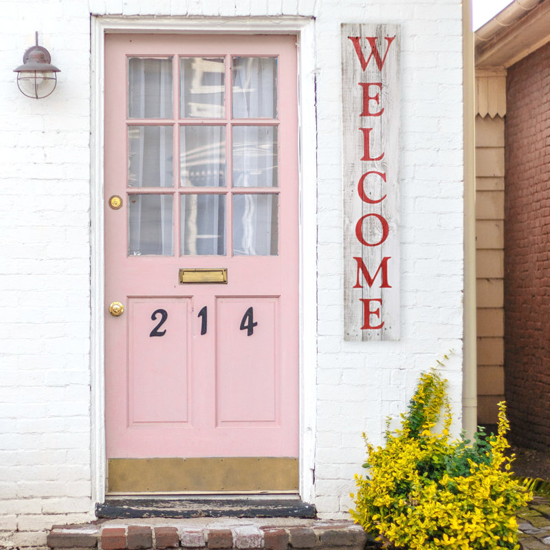Gracie Oaks Welcome Sign For Front Porch Wall Decor Reviews