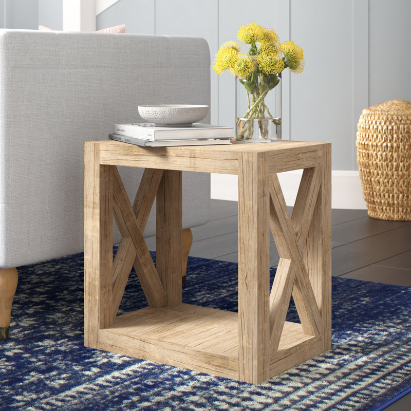 Batchelor Solid Wood Floor Shelf End Table Reviews Joss Main