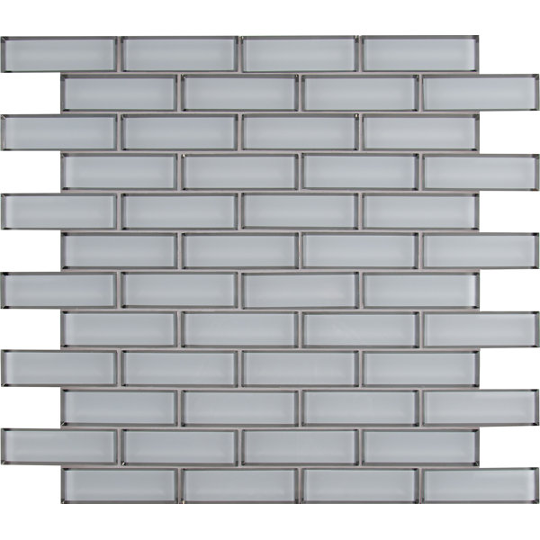2x6 Subway Tile Design Ideas Msi Ice Bevel Mesh Mounted Brick 2 X 6 Gl Subway Mosaic Tile In