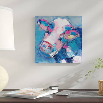 East Urban Home Bessie The Cow Watercolor Painting Print On