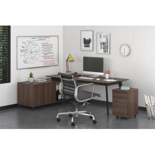 Go to store & view more images Barbosa Modern Executive 2 Piece L-Shape Desk Office Suite by Ivy Bronx