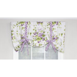 Sweet Violets Tie-Up Curtain Valance
