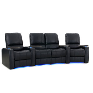 Leather Home Theater Loveseat (Row of ..