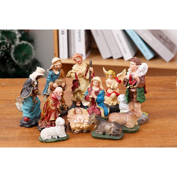4.5 Inch The Holy Family Nativity Scene Ceramic Statue Figurine