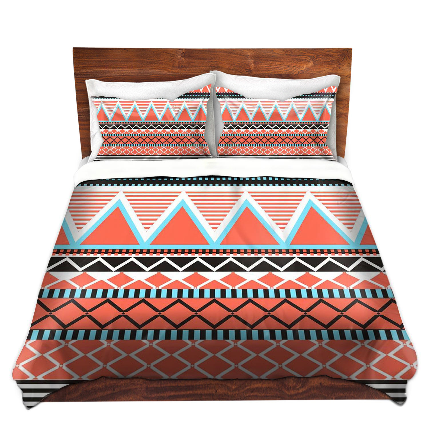 Union Rustic Bowes Organic Saturation Coral Tribal Microfiber