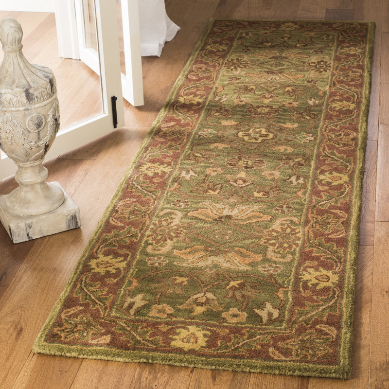 Safavieh Jaipur Hand Tufted Wool Green Rust Area Rug Reviews Wayfair Jaipur Hand Tufted Wool Green Rust Area Rug