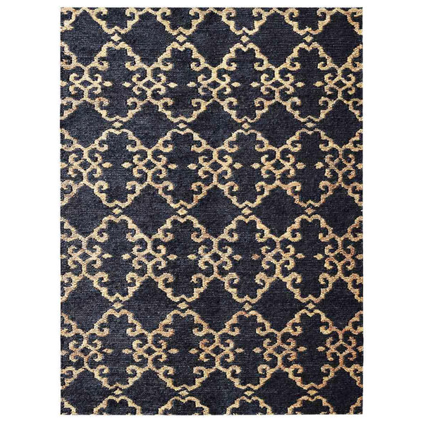 Red Barrel Studio Smithton Hand Knotted Black Gold Area Rug Wayfair Red Barrel Studio Smithton Hand Knotted