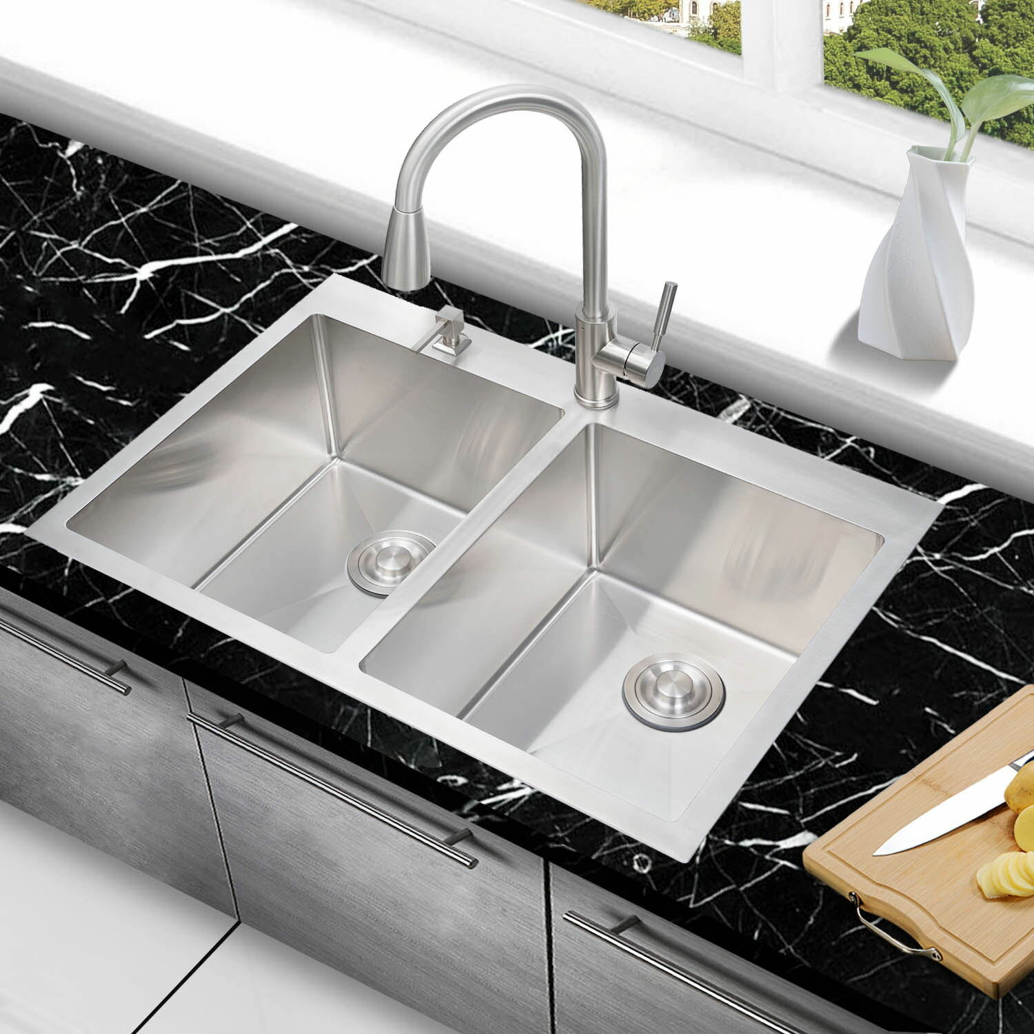 Naiture Stainless Steel Drop-in Bar Sink in 2 Size
