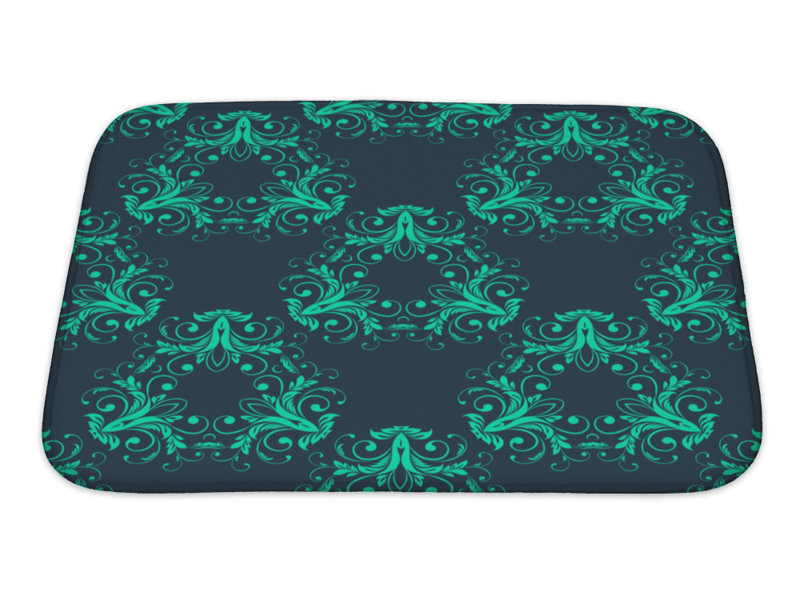 Gear New Simple Abstract Vintage Damask Pattern Bath Rug Wayfair