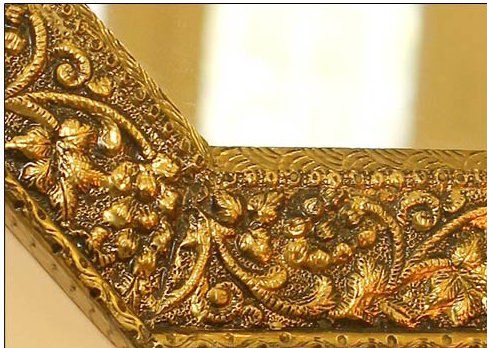 Bloomsbury Market Lawrenceburg Brass Repousse Indian Artist Handmade Wall Mirror Wayfair