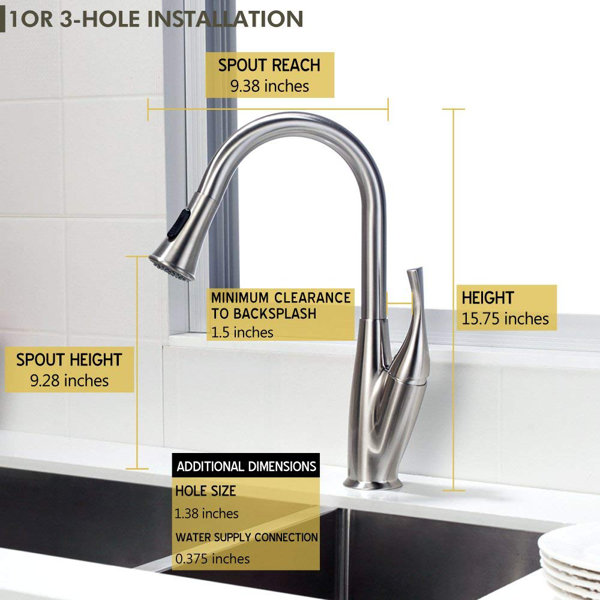 Matrix Decors Pull Down Single Handle Kitchen Faucet Wayfair