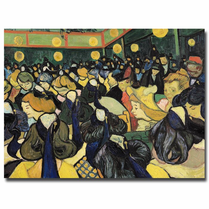 The Dance Hall At Arles 1888 By Vincent Van Gogh Painting Print On Wrapped Canvas