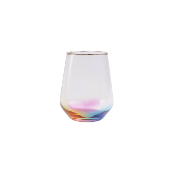 Rainbow Red Wine Glass Set Plating Glassware Set of 6 Juice Whiskey Cocktail Glass Bar Supplies