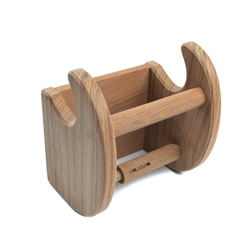 Whitecapteak Teak Wall Mount Toilet Paper Holder With Magazine Teak Wall Mount Toilet Paper Holder