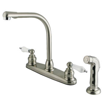 Brushed Nickel Kingston Brass KS2498PL Governor Bar Faucet Without Pop-Up 5-Inch