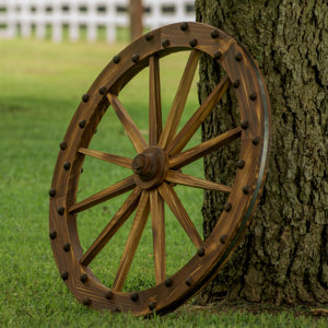 Charred Deluxe Wagon Wheel Wall Du00e9cor