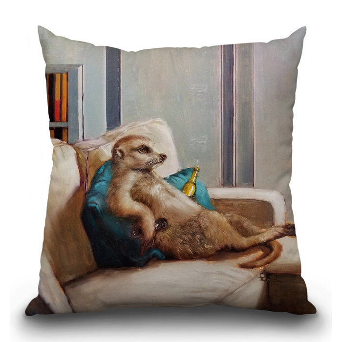 East Urban Home Couch Potato Throw Pillow Wayfair Ca