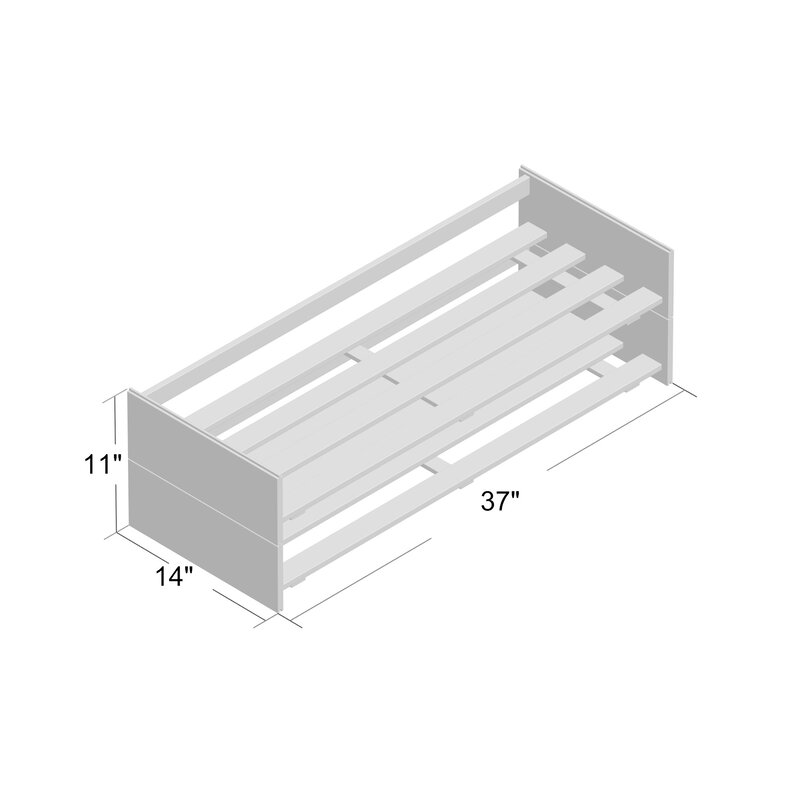 Rebrilliant Stackable 2 Tier Shoe Rack Reviews Wayfair