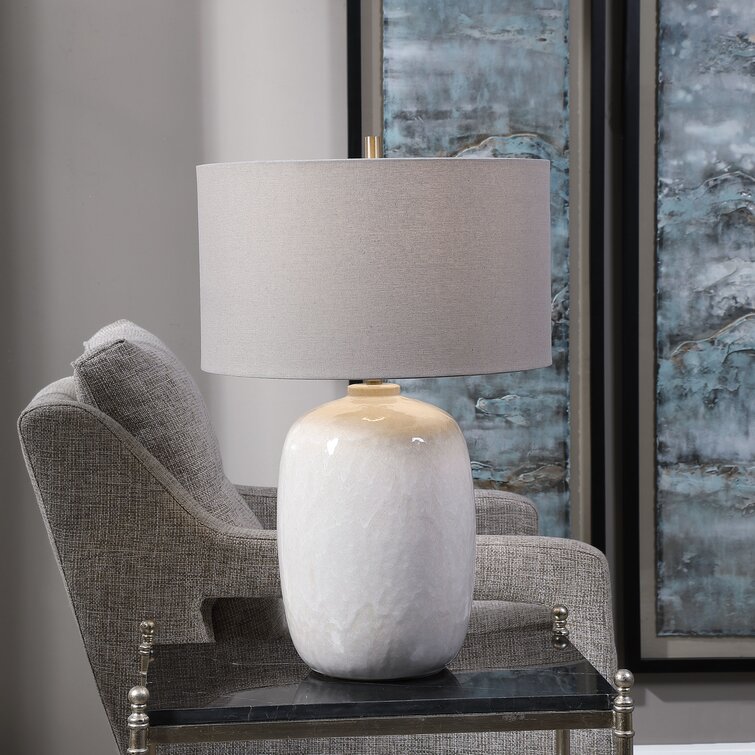 quinn grey and white table lamp