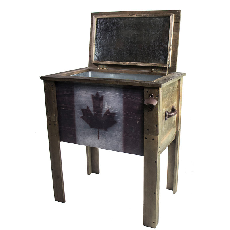 57 Qt. Wooden Patio Cooler