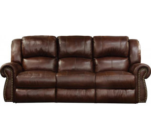 Go to store & view more images Catnapper Messina Leather Reclining Loveseat