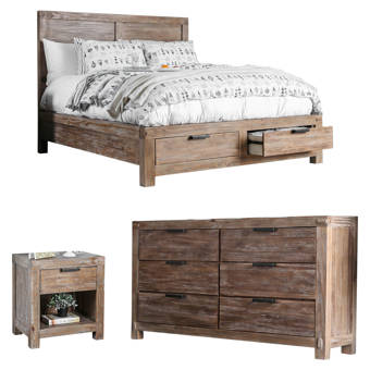 foundry select ensemble de chambre a coucher configurable avec lit plateforme en bois massif eastbourne wayfair ca