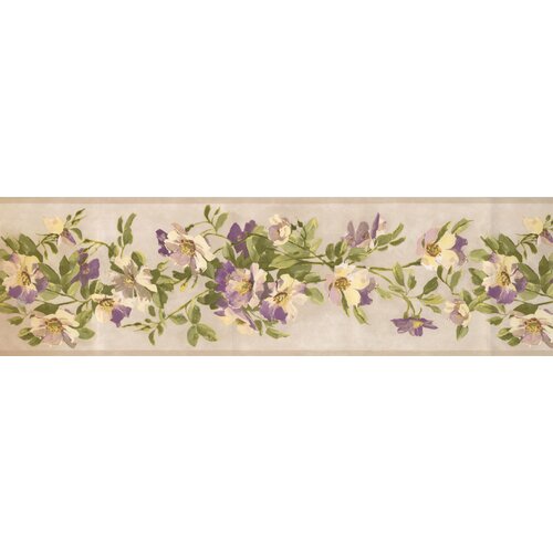 York Wallcoverings Flowers on Vine 0.58' L x 180